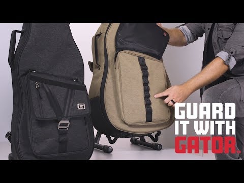 Gator Cases GT-BASS-GRY Transit Series Bass Guitar Gig Bag with Light Grey Exterior image 13