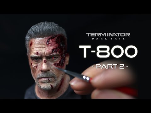 'T-800' Sculpture Timelapse  = Terminator Dark Fate =  ( Part 2 )