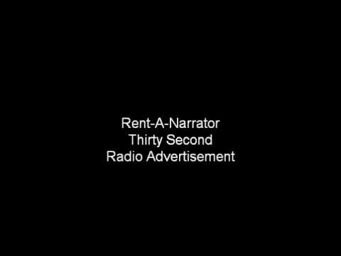 Rent-A-Narrator 30 Second Radio Ad