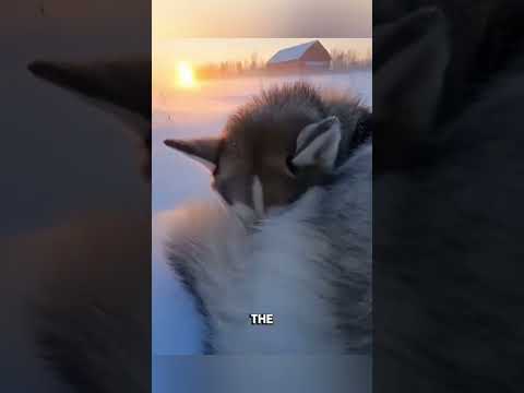 This Husky Disappeared in a Storm… and the Drone Revealed the Truth ❄️🐺 #shortsfeed #animals #viral