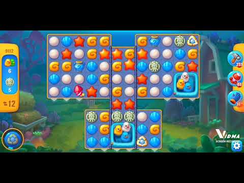 Fishdom. 9112 level no boosters and diamonds. 15 moves