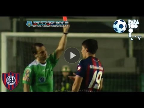 Expulsiones de San Lorenzo. Arsenal - San Lorenzo. Fútbol Para Todos.