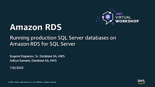 Running Production SQL Server Databases on Amazon 