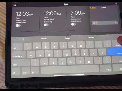 Setting alarm in iPad Pro 11’
