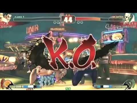 SF4:Hame Otto (Ho),Darui (Dh),Fax Gimoto (Bl) vs Saw (Ch),RF (Sa),Aojiru Guile (Bi) - NSB 12