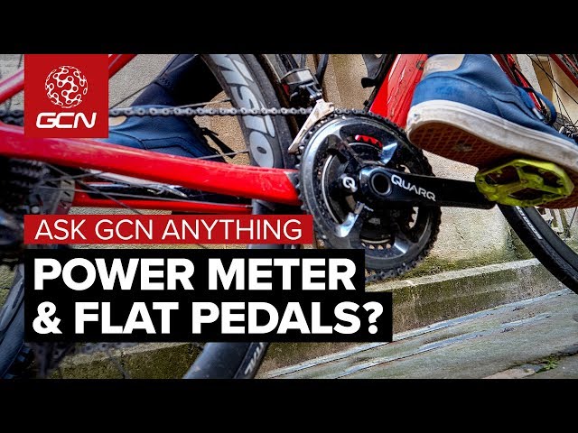 slijtage Plotselinge afdaling Naschrift Can You Use A Power Meter With Flat Pedals? | Ask GCN Anything | GCN