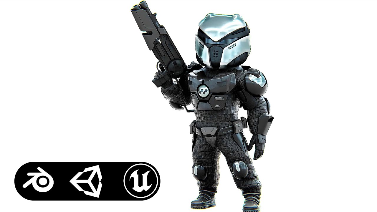 Cyber Soldier Xc-700 Auto-Rig Pro Rigged For Mixamo Unreal Engine Unity 3D Model