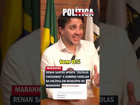 Renan Santos aponta "escolas fantasmas" e domínio familiar na política em município do Maranhão