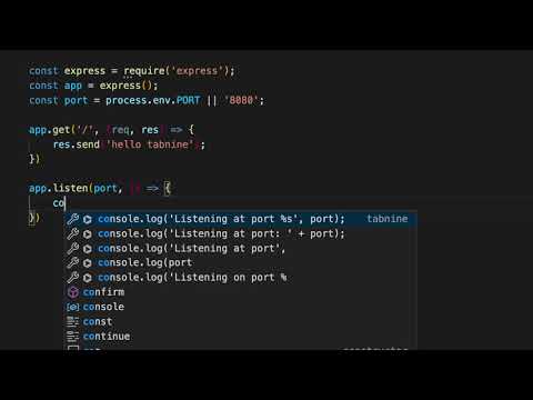 Tabnine AI autocomplete for VS Code, JetBrains IDEs, and more 🤯