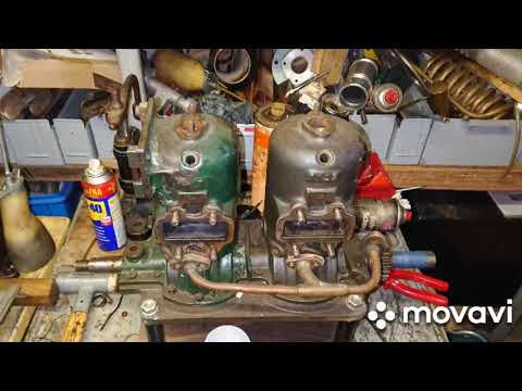 Two stroke german ship engine Rebuild Time lapse Part 1