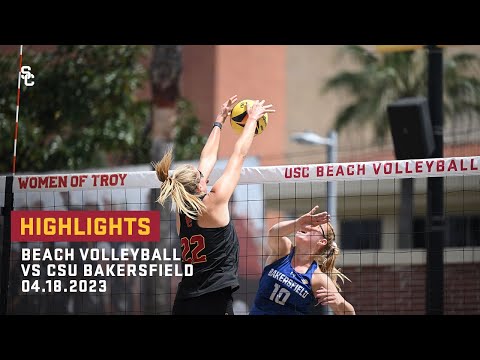 Beach Volleyball - USC 5, CSU Bakersfield 0: Highlights (4/18/23)