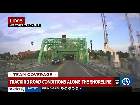 VIDEO: Road conditions over the Quinnipiac River in New Haven