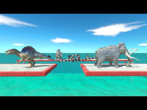 Tug of war between carnivorous and prehistoric dinosaurs - Animal Revolt Battle Simulator