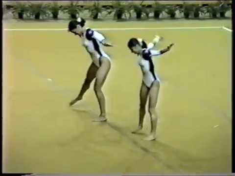 World and European Championships in Wrocław 1995. Women's pair - dynamic .