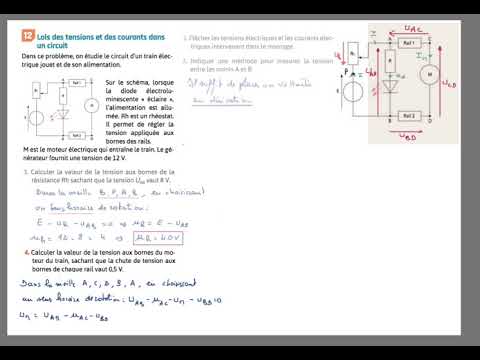 Seconde : Signaux et Capteurs  - Lois des tensions et courants dans un circuit