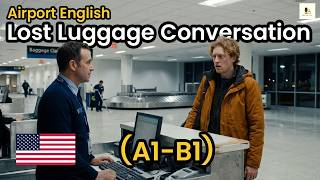 I Said Yes, and I Didn't Understand | ESL Airport English: Lost Luggage Conversation | A1–B1 Podcast