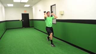 306. Dumbbell Front Walking Lunge