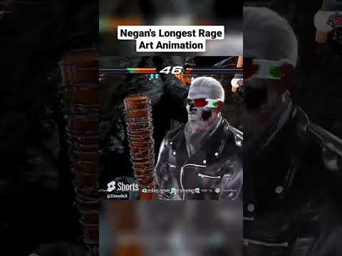 Negan's Longest Rage Art Animation #shorts #tekken7