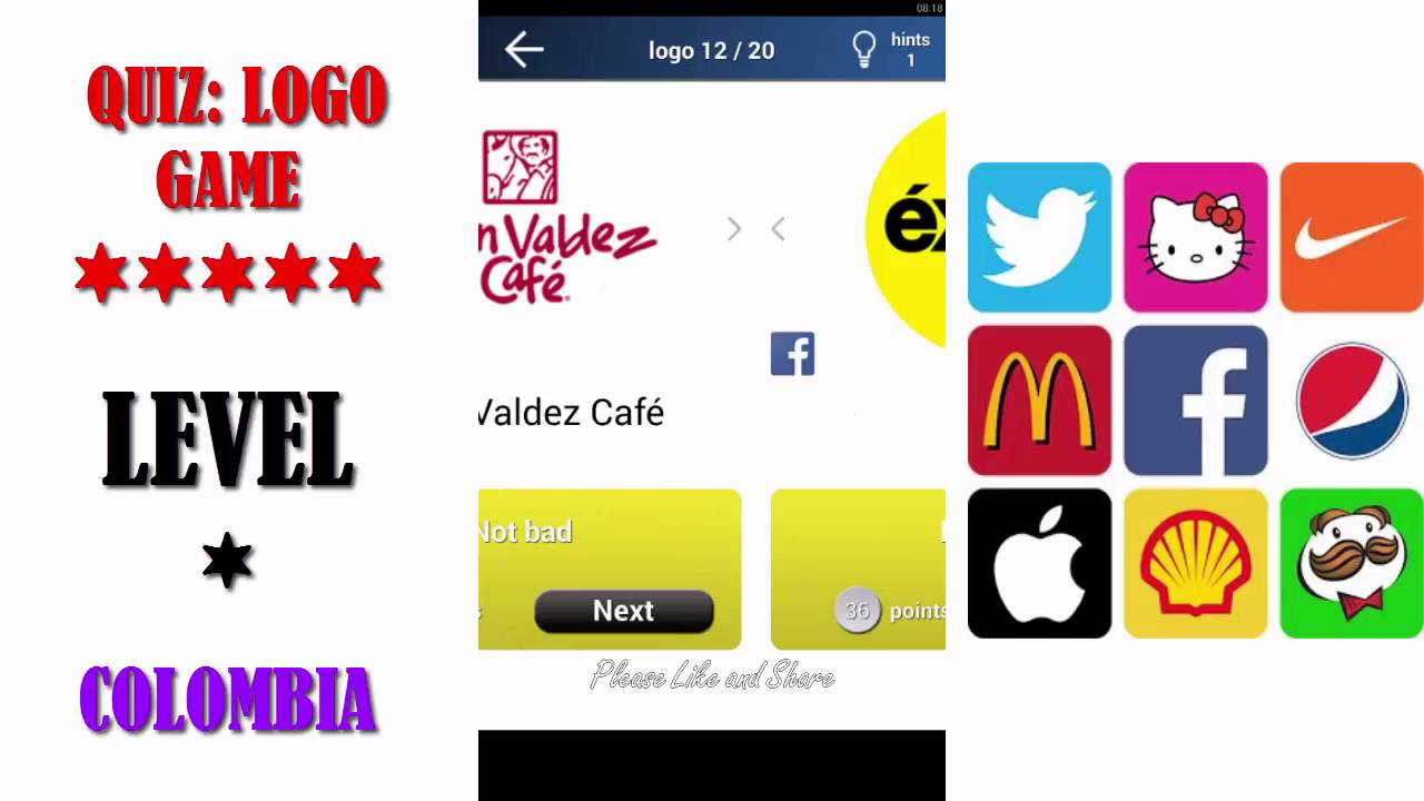 Quiz: Logo Game Colombia - All Answers - Walkthrough ( By Lemmings at work )