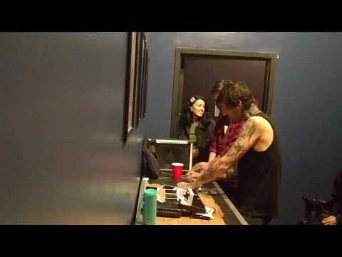 Griffin Thomas Playing Pictionary with Joe Letz, excellent drummer Aesthetic Perfection Tour