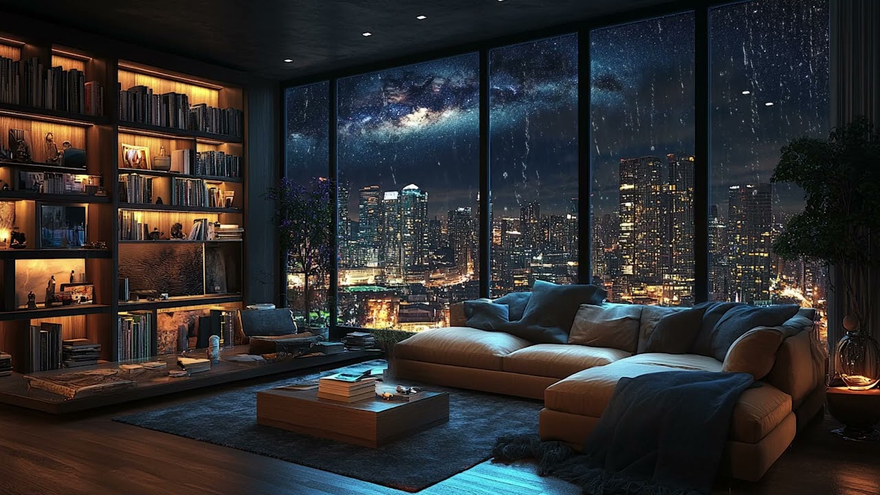 · 🌧️ Night Rainfall and Melodic Piano Through the Window for Restful Sleep 🌙✨