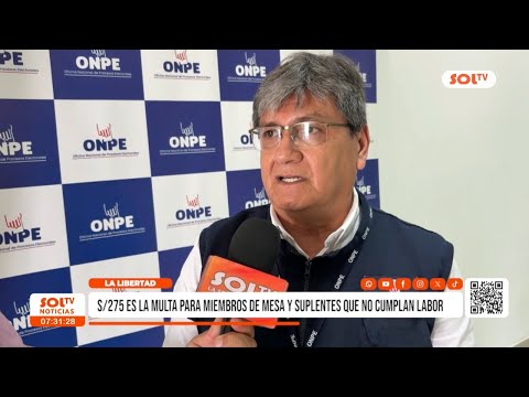 La Libertad: Sorteo de miembros de mesa genera capacitación y multas