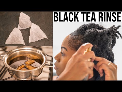 BLACK TEA RINSE on NATURAL HAIR