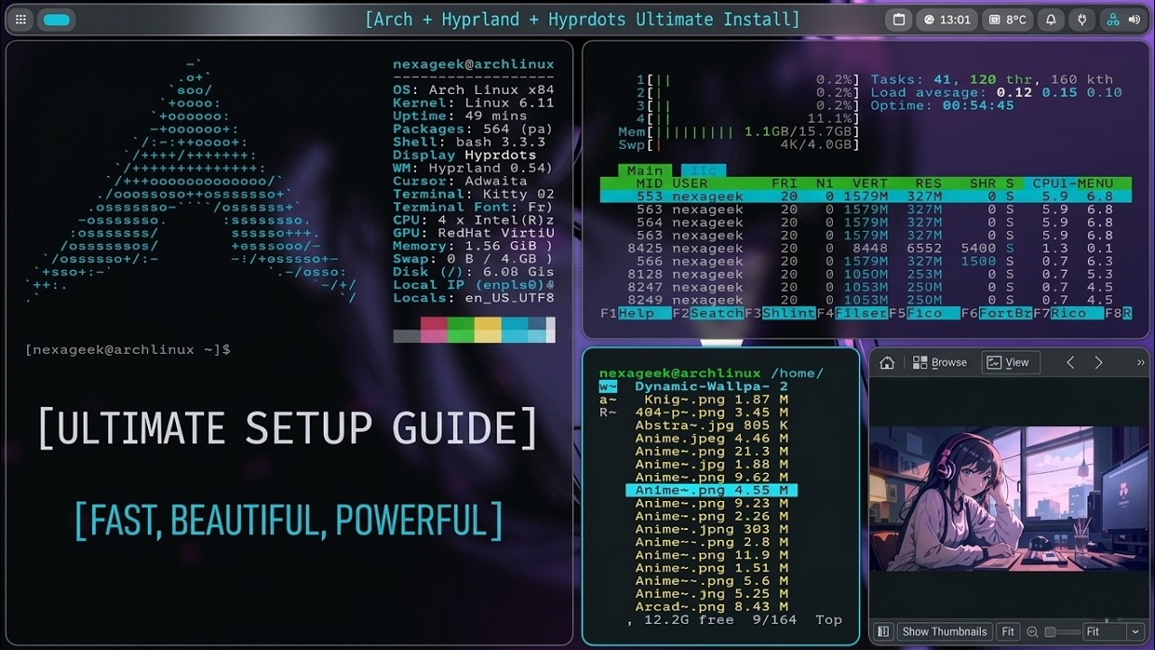 Arch Linux + Hyprland + Hyprdots Setup Guide (Ultimate Rice 🔥)