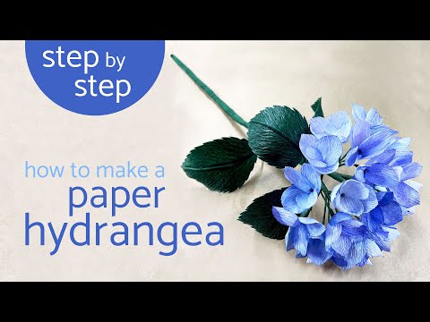 How to Make a Paper Hydrangea Tutorial | Crepe Paper Flower Tutorial