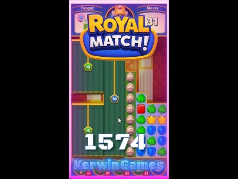 Royal Match Level 1574 - No Boosters Gameplay