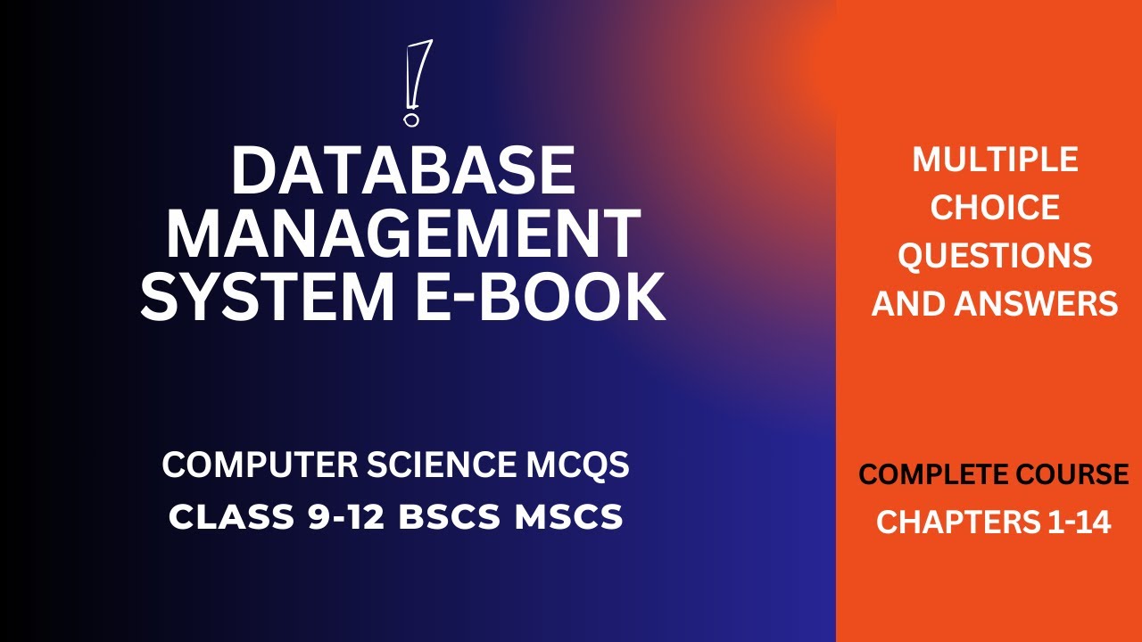 Database Management System e-Book | Class 9-12 BCS MCS DBMS MCQs e-Book PDF | Download e-Books