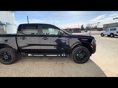 2026 Ford Ranger LARIAT 4WD SuperCrew 5' Box in Black for sale at HomeField Ford in Raymond, AB