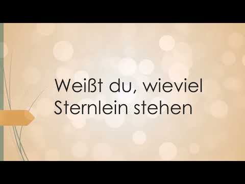 Weißt du, wieviel Sternlein stehen - Klavierbegleitung und Text zum Mitsingen