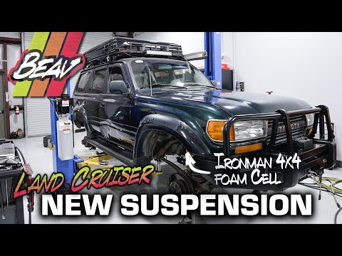 Suspension Upgrade in the 80 Series Land Cruiser Overland Build. Ironman 4x4 Lift Kit & Foam Cell
