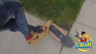 Acton Blink S Electric Skateboard Wipe Out!!! My Body Goes Flipping Through The Air Like A Twig!