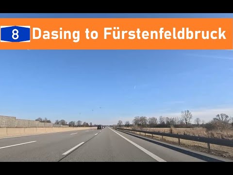 Germany: Autobahn A8 Dasing to Fürstenfeldbruck