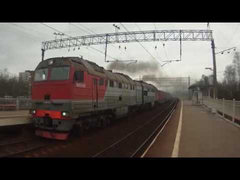 Тепловоз 2ТЭ116у-0117 с грузовым