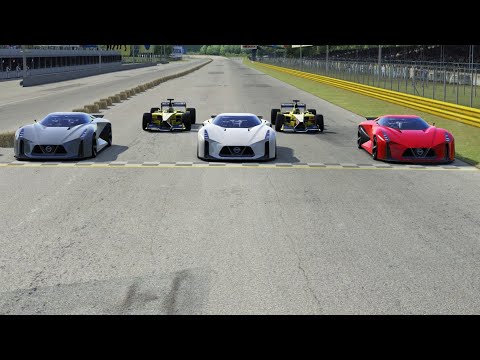 F1 Jordan-Honda EJ11 2001 vs Nissan Concept 2020 Vision GT at Monza Full Course