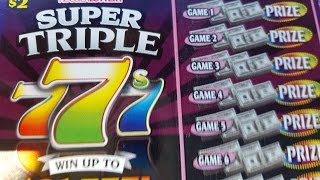 SUPER TRIPLE 7&#39;S Indiana Hoosier Lottery Scratch Off Tickets Live