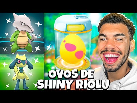 CHOQUEI TODOS MEUS OVOS DE RIOLU SHINY - POKEMON GO | Cris |