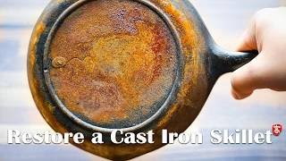 Restore a Rusty Cast Iron Skillet
