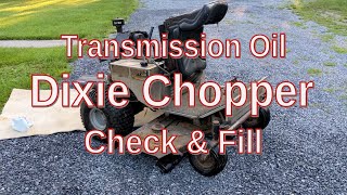 Dixie Chopper – Transmission (T-Box) Oil Check – How To!!