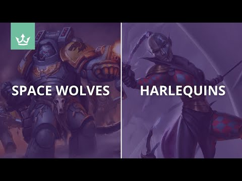 Space Wolves vs Harlequins - 9th Edition Codex Debut -  2000pt Warhammer 40k battle report