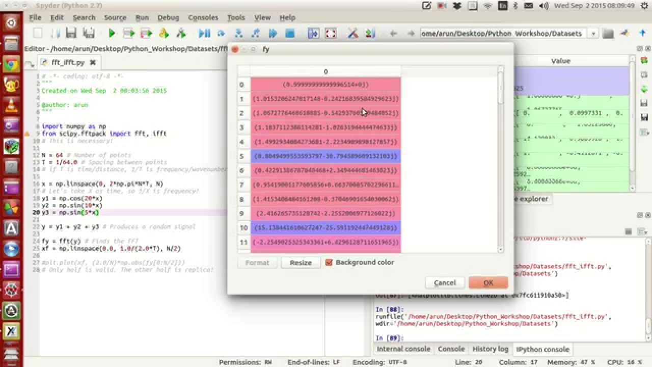 Scientific Programming Using Python : 034 : Introduction to FFT and IFFT operations Using SciPy