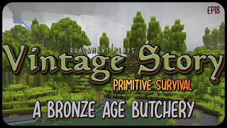 A Bronze Age Butchery in Vintage Story Primitive Survival - Surviving Wilderness // EP18