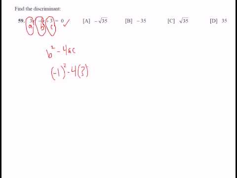 Sample video: find and use discriminants