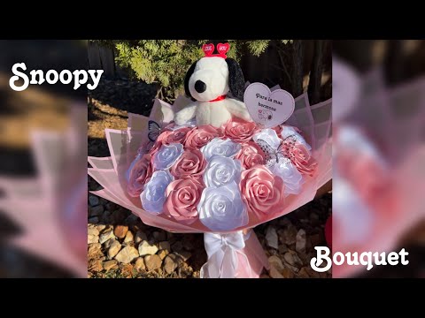 DIY How to wrap a bouquet of 35 eternal flowers 💐 #eternal #valentinesday