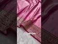 ️Beautiful Light Pink Colour Mashru Silk Banarasi Saree Saree Shorts Wedding