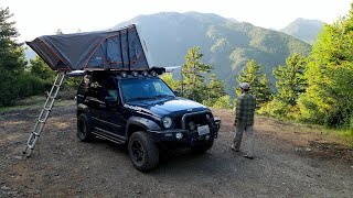 JEEP LIBERTY Overlanding on Olympic Peninsula Mountain Side [ KJ Camping Washington | ASMR