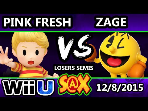 S@X 127 - Zage (Pac-Man) Vs. Pink Fresh (Lucas) SSB4 Losers Semis - Smash wii U  -Smash 4